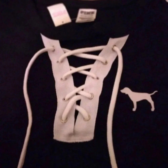 VS PINK "86' shirt-oversized small *NEW* - Picture 5 of 6